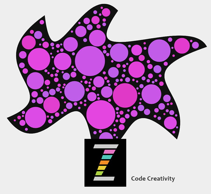 ZIM vision to let all people code with well designed syntax - ZIM is the free, open source JavaScript Canvas Framework for coding creativity - this pic shows many icons of colorful ZIM expamples