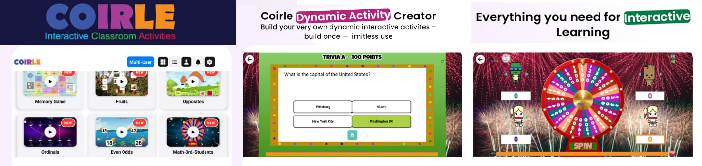 Coirle - interactive classroom activities