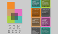 ZIM BITS - 64 Interactive Media Tips and Tutorials for HTML Canvas coding with JavaScript and CreateJS