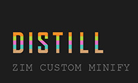 ZIM DISTILL - Minify Tree Shaking for HTML Canvas coding with JavaScript and CreateJS