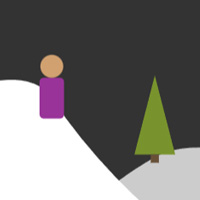 Winter Scene with Blobs on the Canvas made with ZIM JavaScript HTML Canvas Interactive Media Framework - ZIMjs