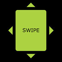 Swipe Event made with ZIM JavaScript HTML Canvas Interactive Media Framework powered by CreateJS - ZIMjs